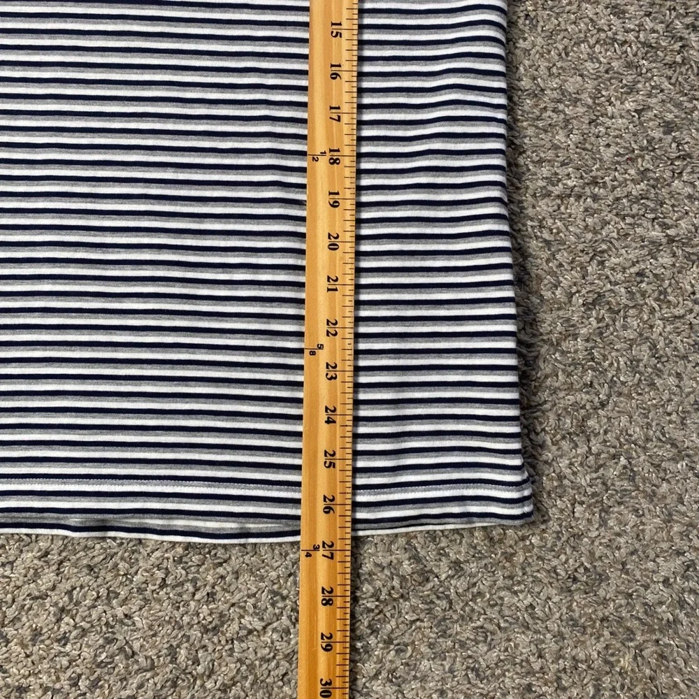 Banana Republic Polo Mens S Blue Striped Luxury Touch Standard Fit Short Sleeve